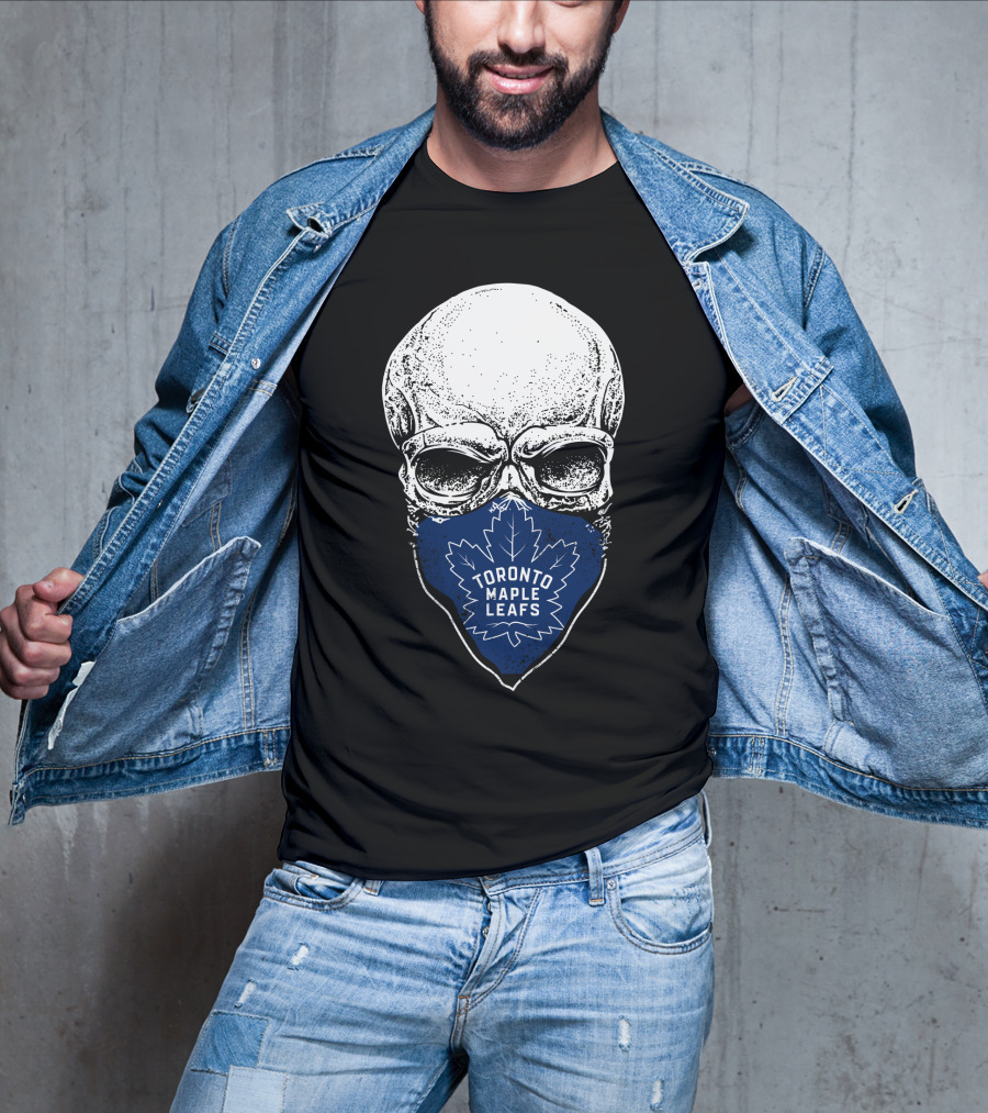Toronto Maple Leafs Skull Face Mask T-Shirt