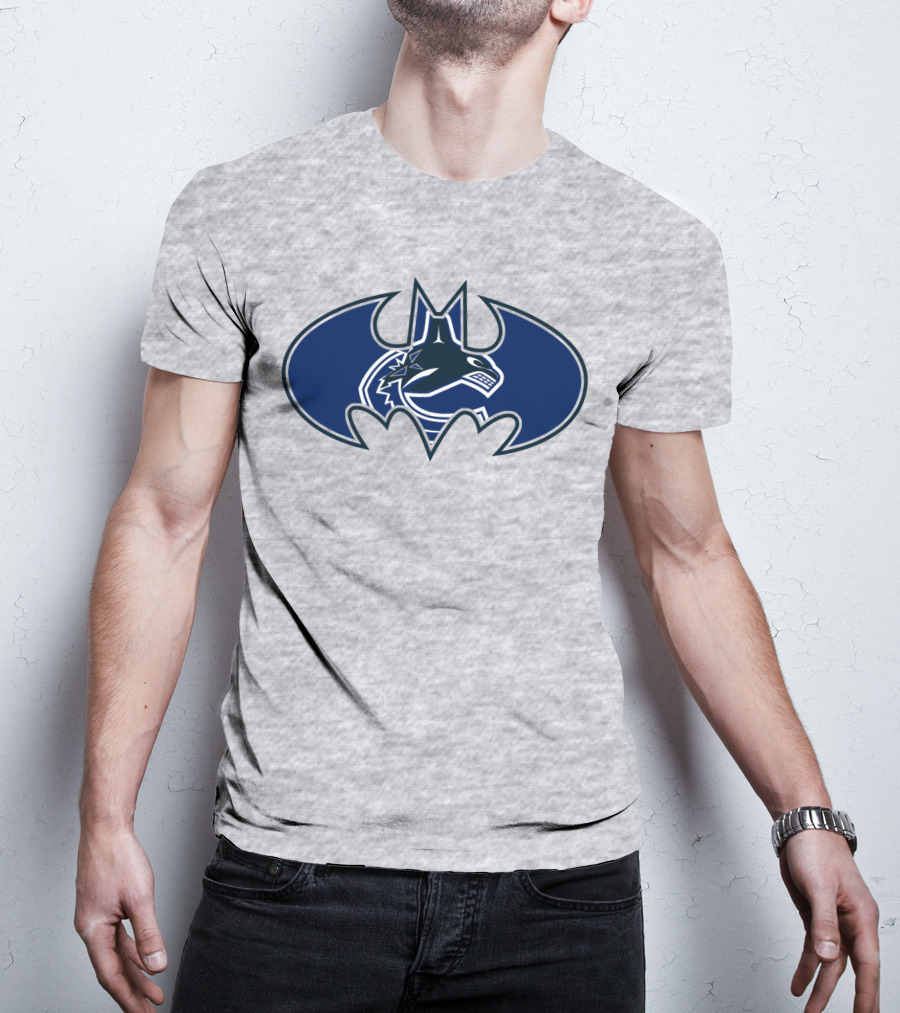 Vancouver Canucks Orca Batman Logo Fusion T-Shirt