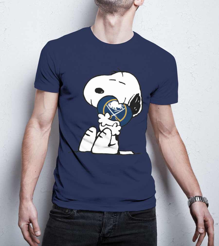 Snoopy Hugging Buffalo Sabres T-Shirt