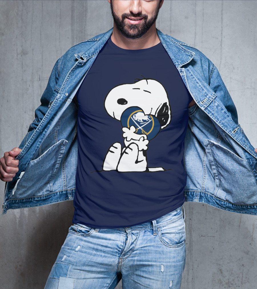 Snoopy Hugging Buffalo Sabres T-Shirt