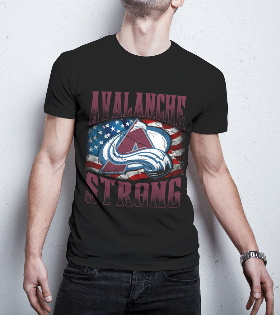 Avalanche Strong Colorado American Flag T-Shirt