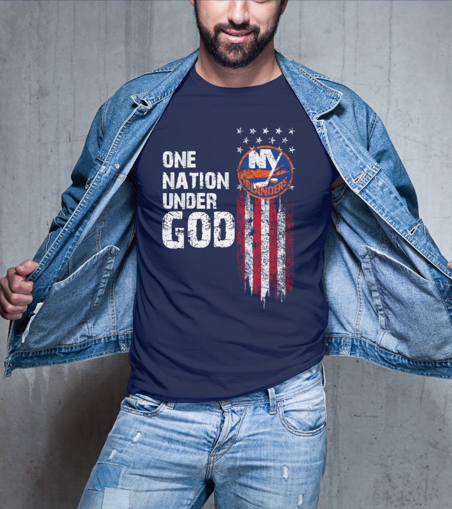 One Nation Under God New York Islanders Stars And Stripes T-Shirt