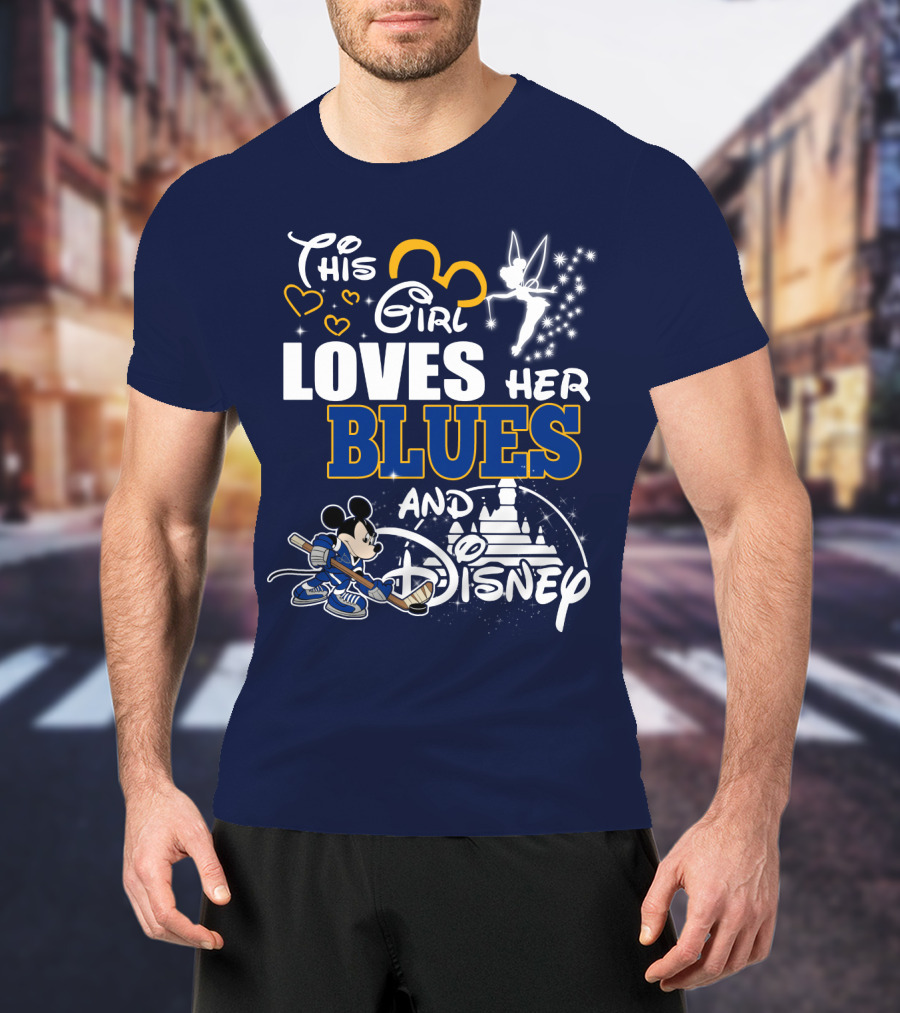 This Girl Loves Her Blues And Disney T-Shirt