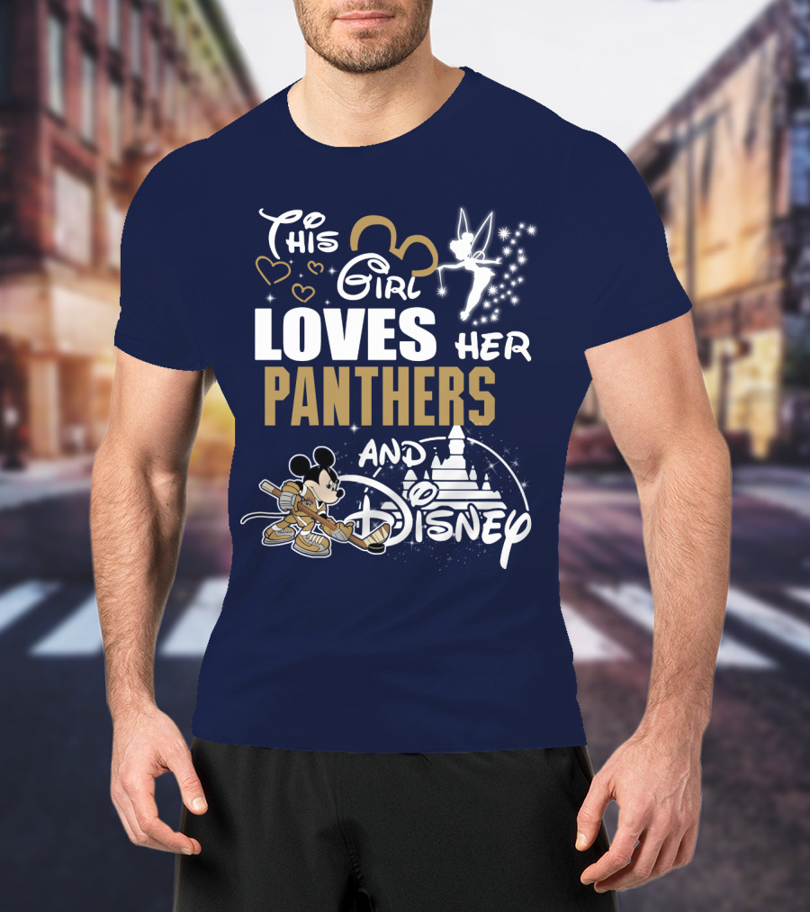 This Girl Loves Her Panthers And Disney T-Shirt