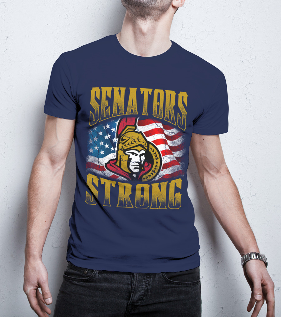 Senators Strong Ottawa Senators American Flag T-Shirt