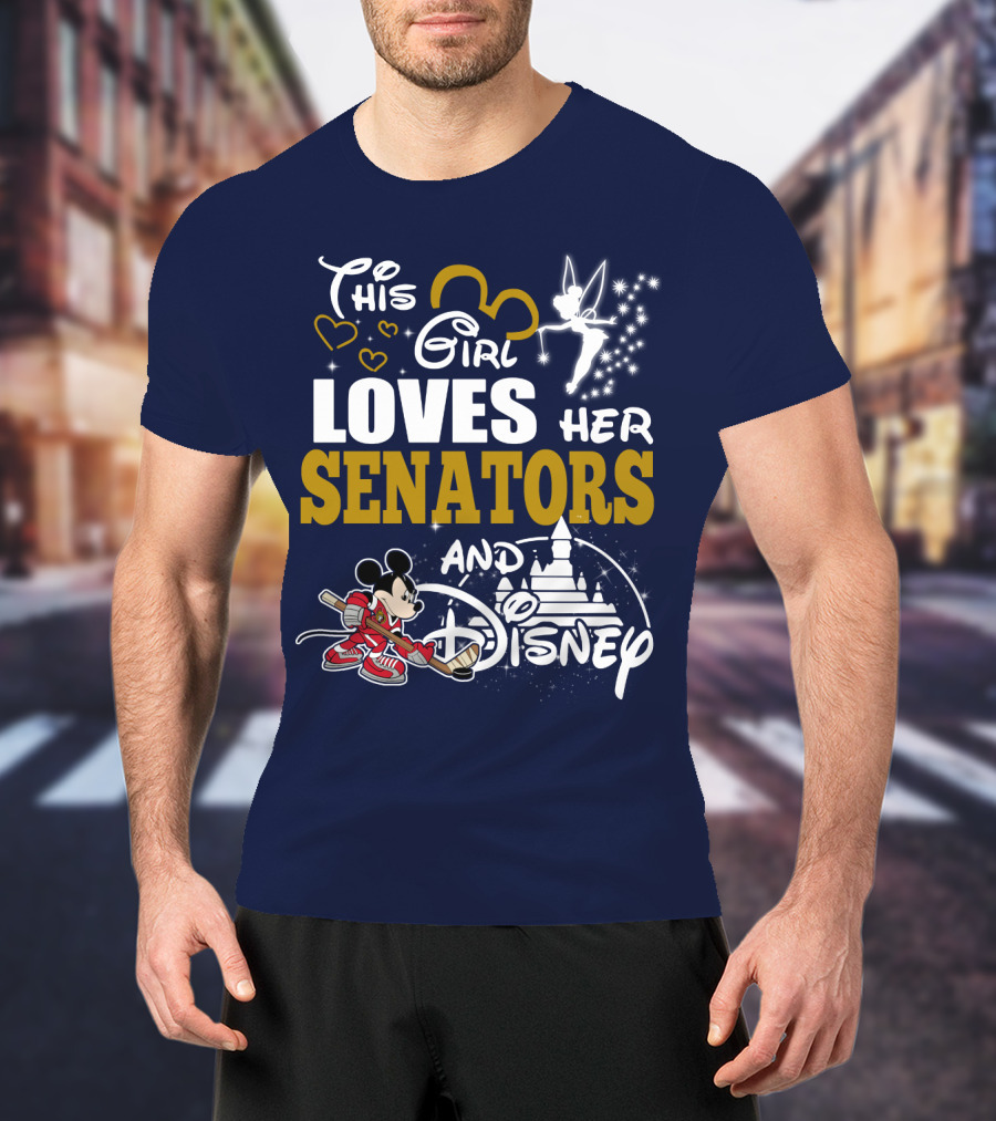 This Girl Loves Her Senators And Disney T-Shirt