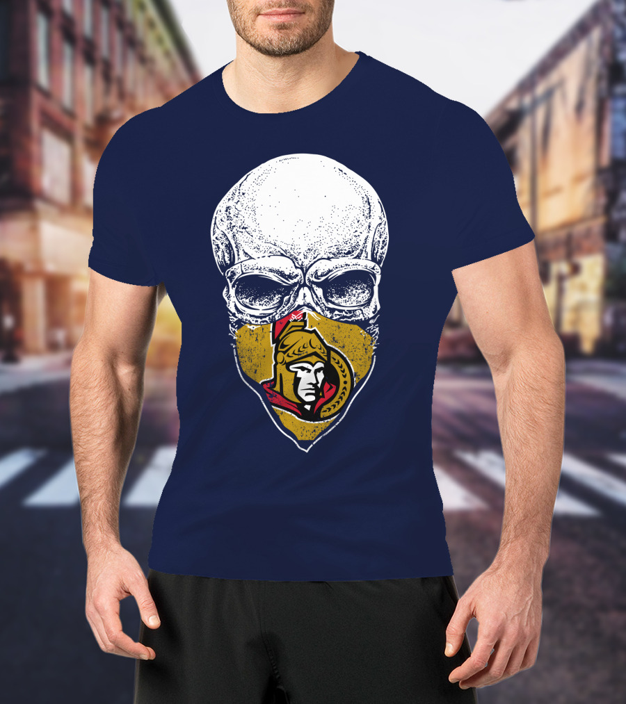 Ottawa Senators Skull Mask T-Shirt