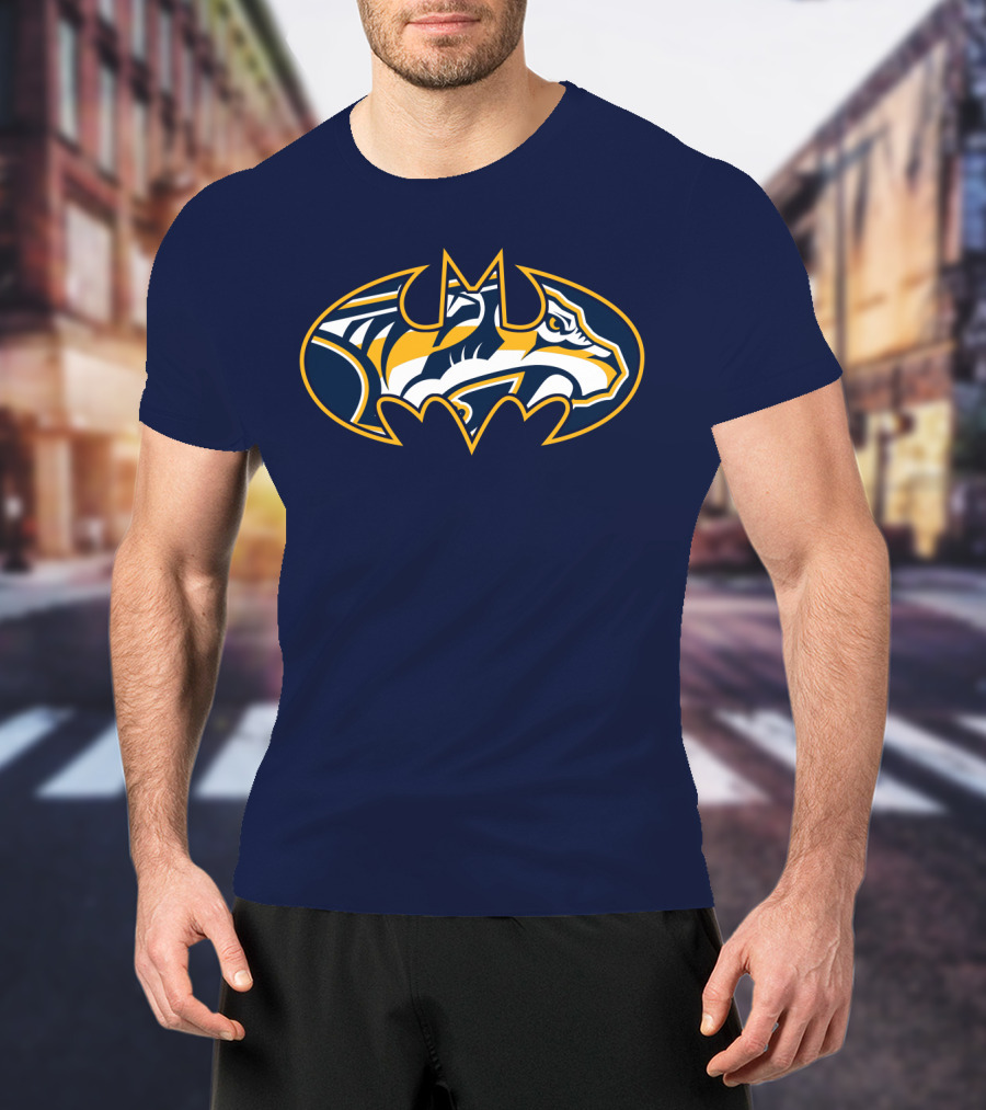 Nashville Predators Batman Logo Mashup T-Shirt