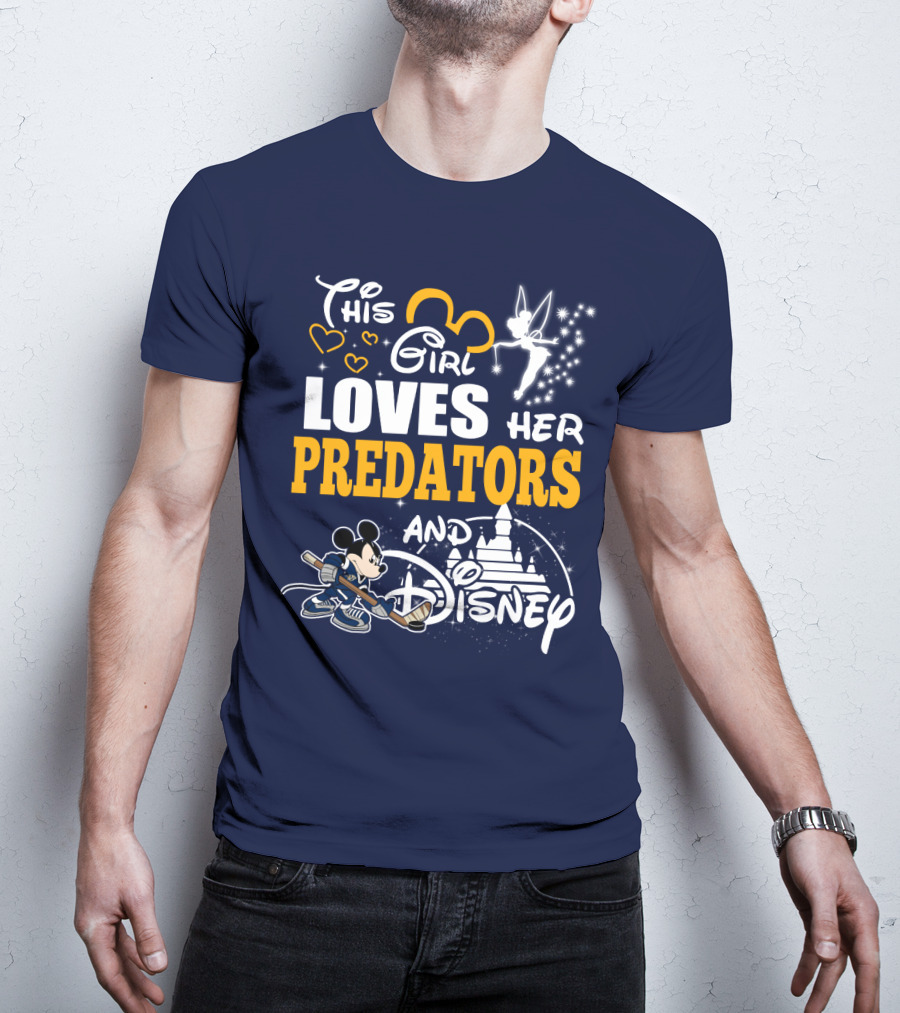 This Girl Loves Her Predators And Disney T-Shirt