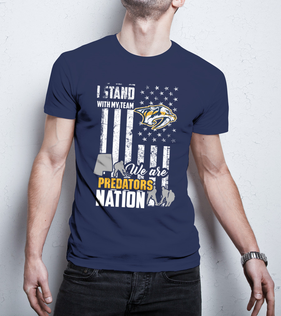 I Stand With My Team We Are Nashville Predators Nation T-Shirt