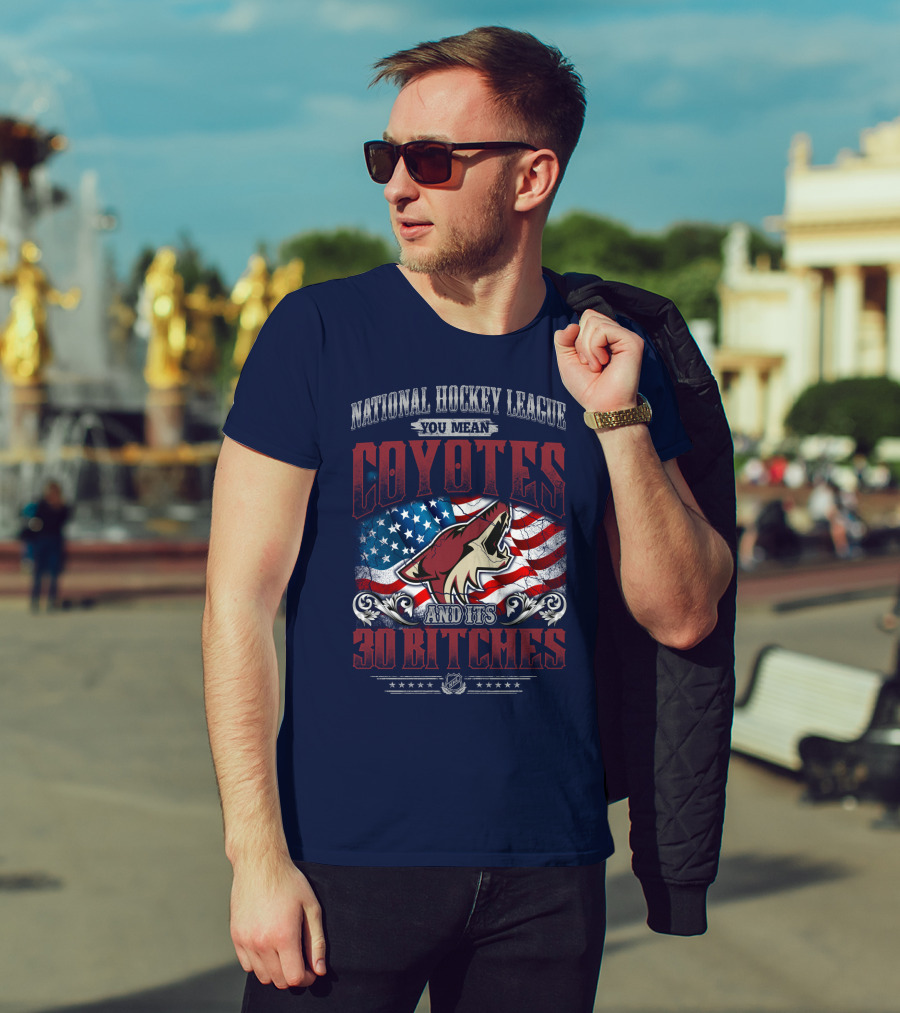 National Hockey League Coyotes And Its 30 Bitches American Flag T-Shirt