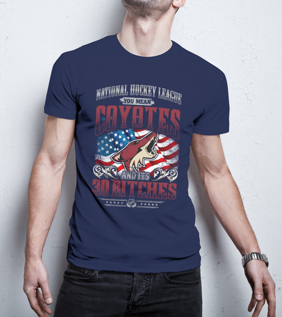 National Hockey League Coyotes And Its 30 Bitches American Flag T-Shirt