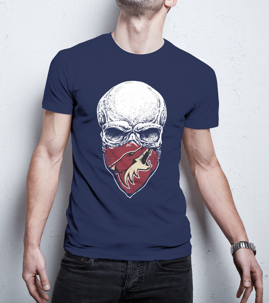 Arizona Coyotes Skull Logo With Coyote Mask T-Shirt