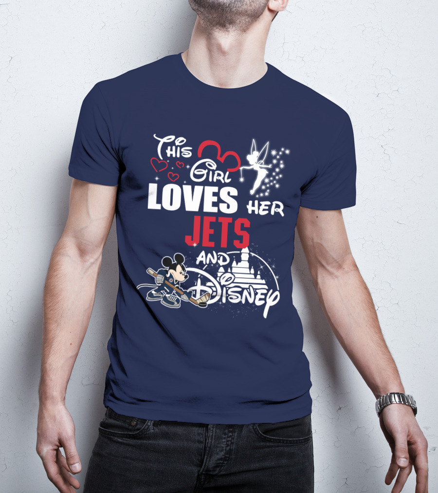 This Girl Loves Her Winnipeg Jets And Disney T-Shirt