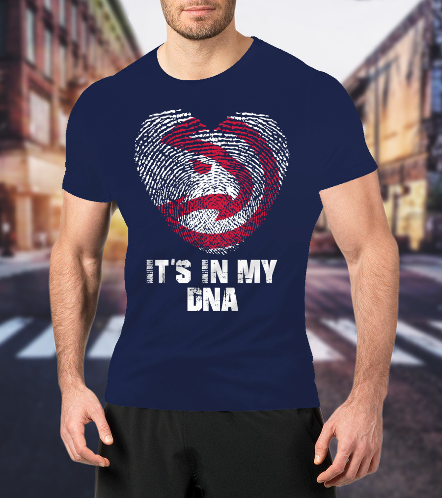 Atlanta Hawks It's In My Dna Fingerprint Heart T-Shirt