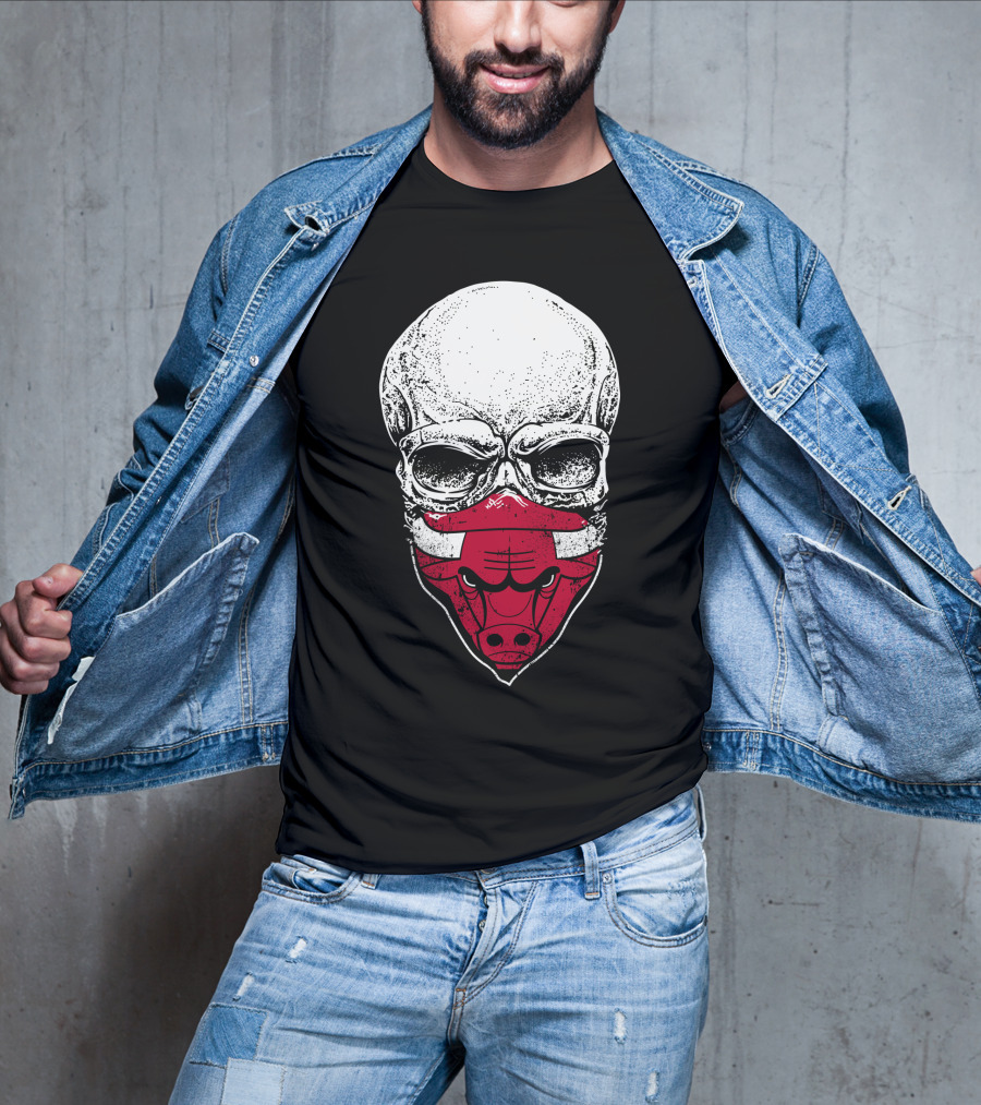 Chicago Bulls Skull Bulls Face T-Shirt