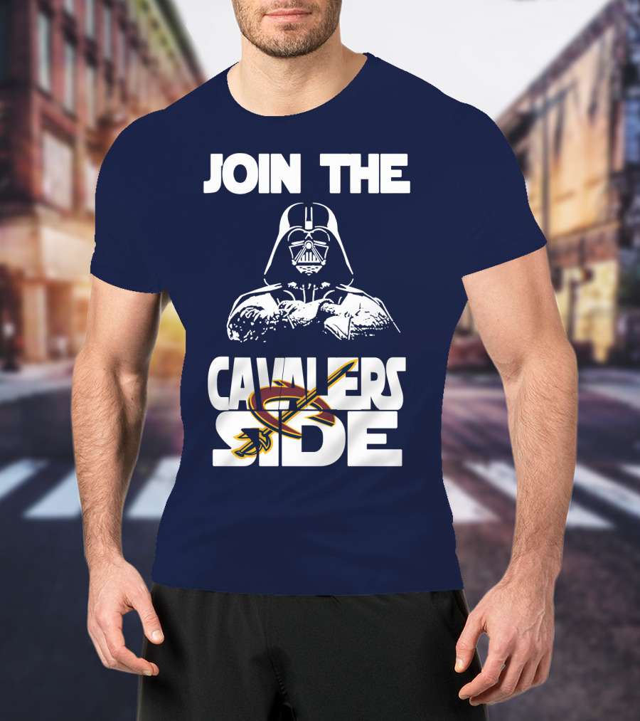 Join The Cavaliers Side Cleveland Cavaliers Star Wars Darth Vader T-Shirt