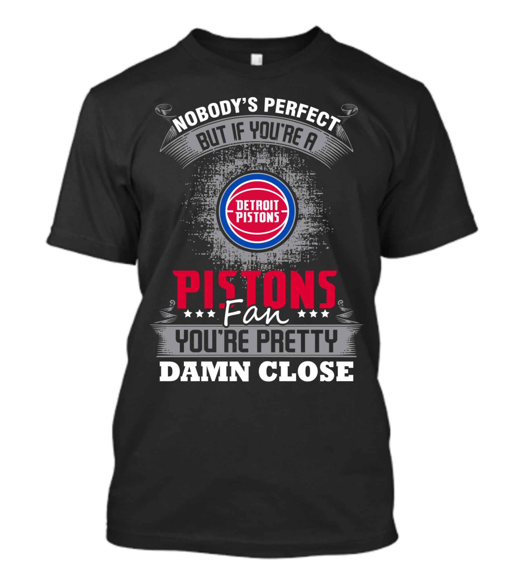 Nobody's Perfect But If You're A Detroit Pistons Fan You're Pretty Damn Close T-Shirt