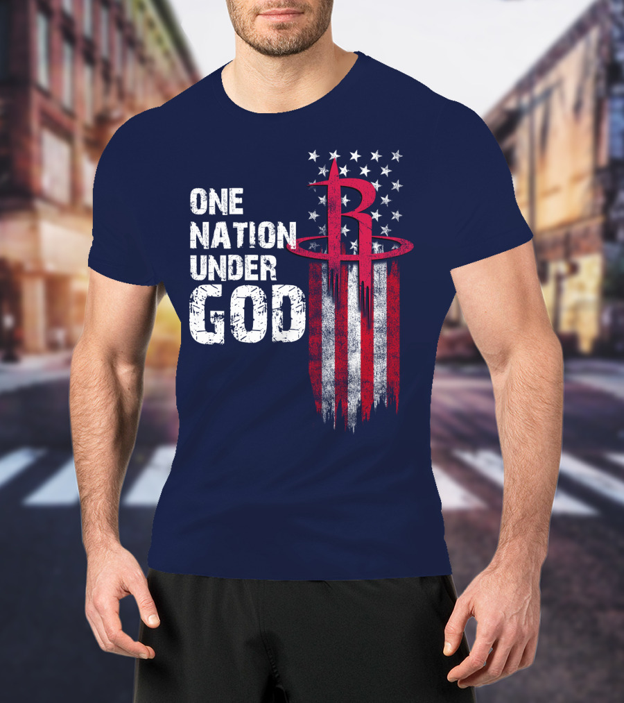 One Nation Under God Houston Rockets T-Shirt
