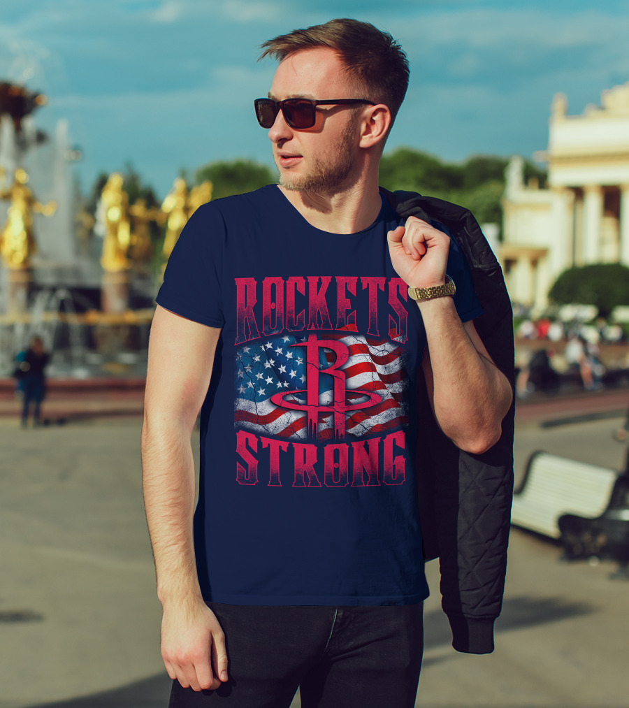 Rockets Strong American Flag T-Shirt