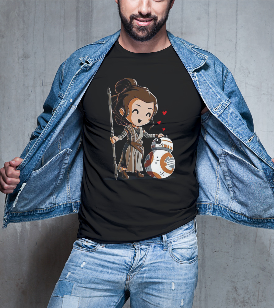 Rey Bb-8 Hearts T-Shirt