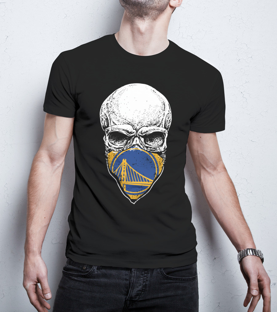 Golden State Warriors Masked Skull Bridge T-Shirt