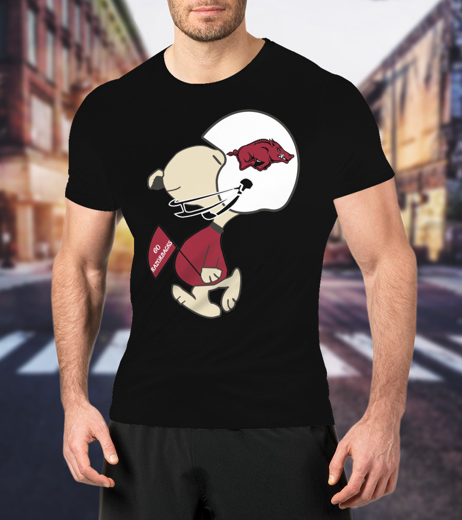Go Razorbacks Arkansas Razorbacks Helmet Character T-Shirt