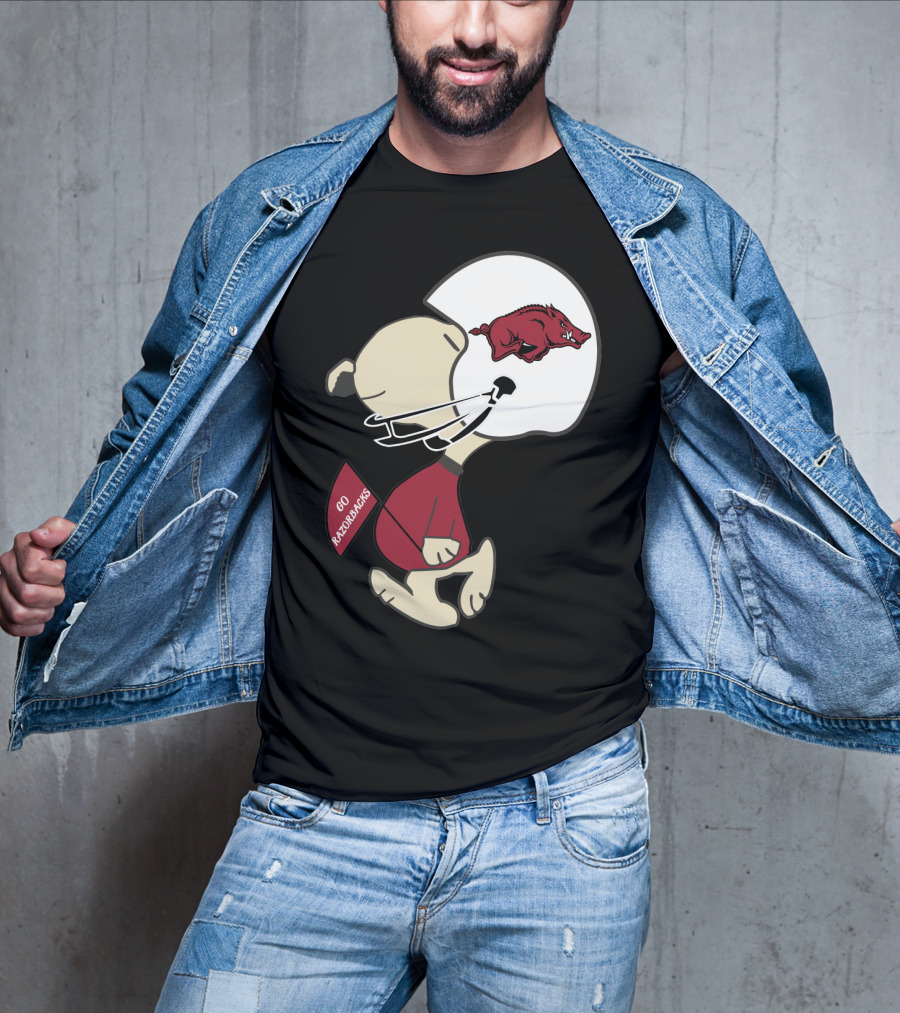 Go Razorbacks Arkansas Razorbacks Helmet Character T-Shirt