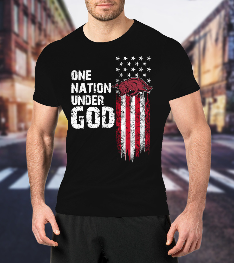 Arkansas Razorbacks One Nation Under God T-Shirt
