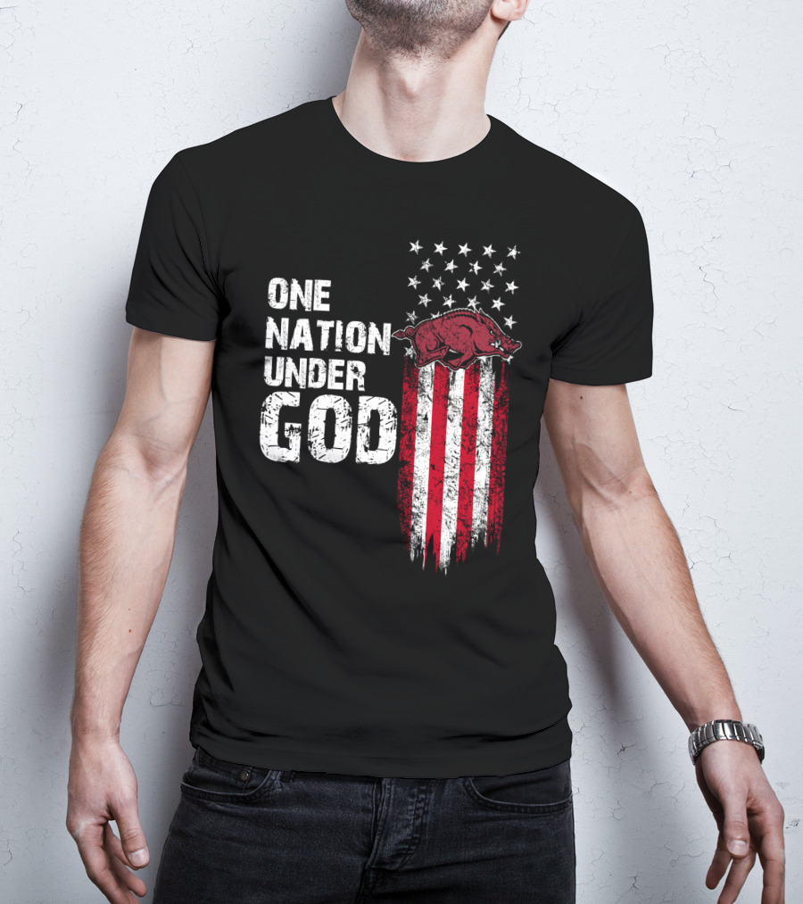 Arkansas Razorbacks One Nation Under God T-Shirt
