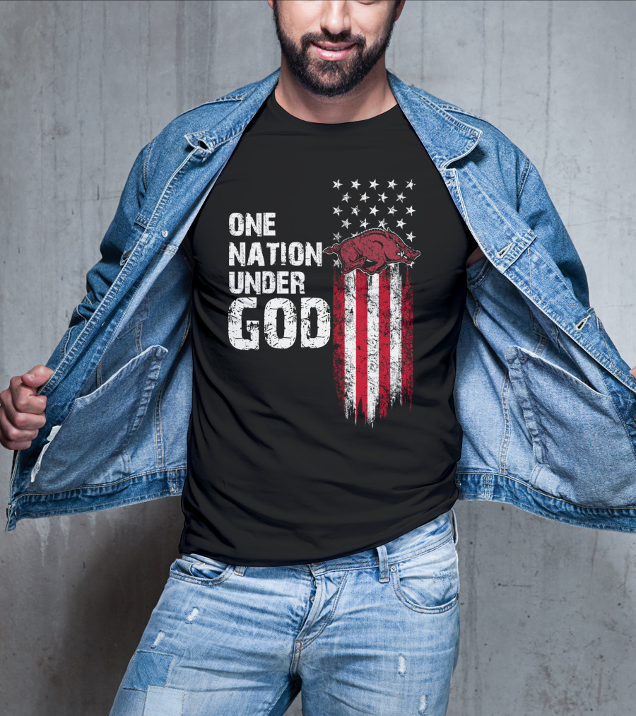 Arkansas Razorbacks One Nation Under God T-Shirt