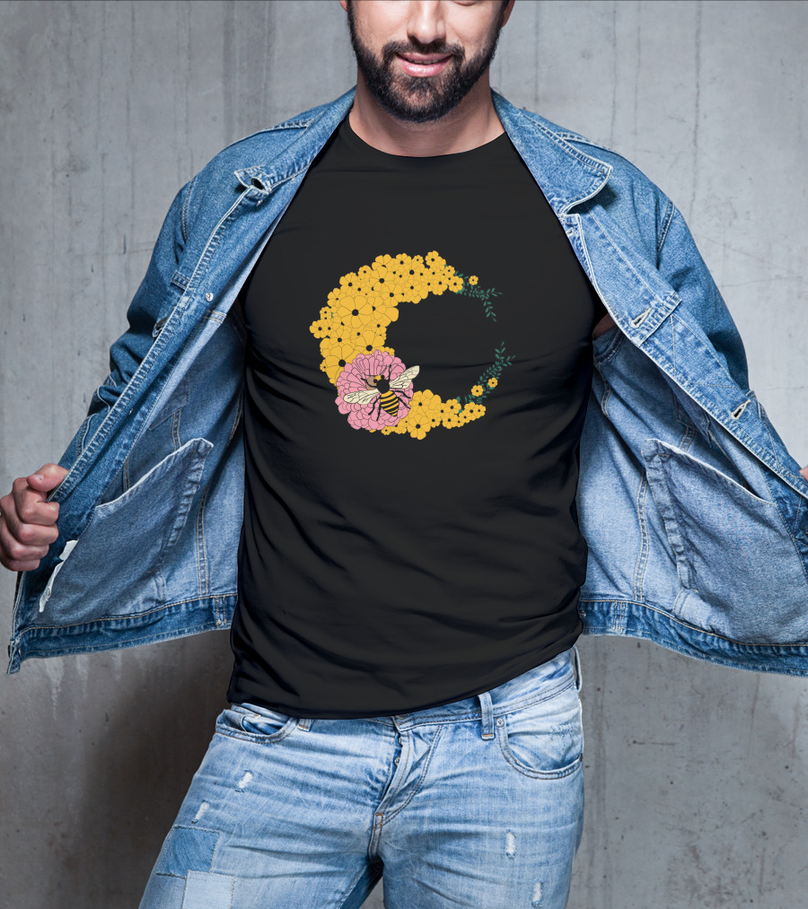 A Bee Has Got To Eat Among Vibrant Blossoms T-Shirt