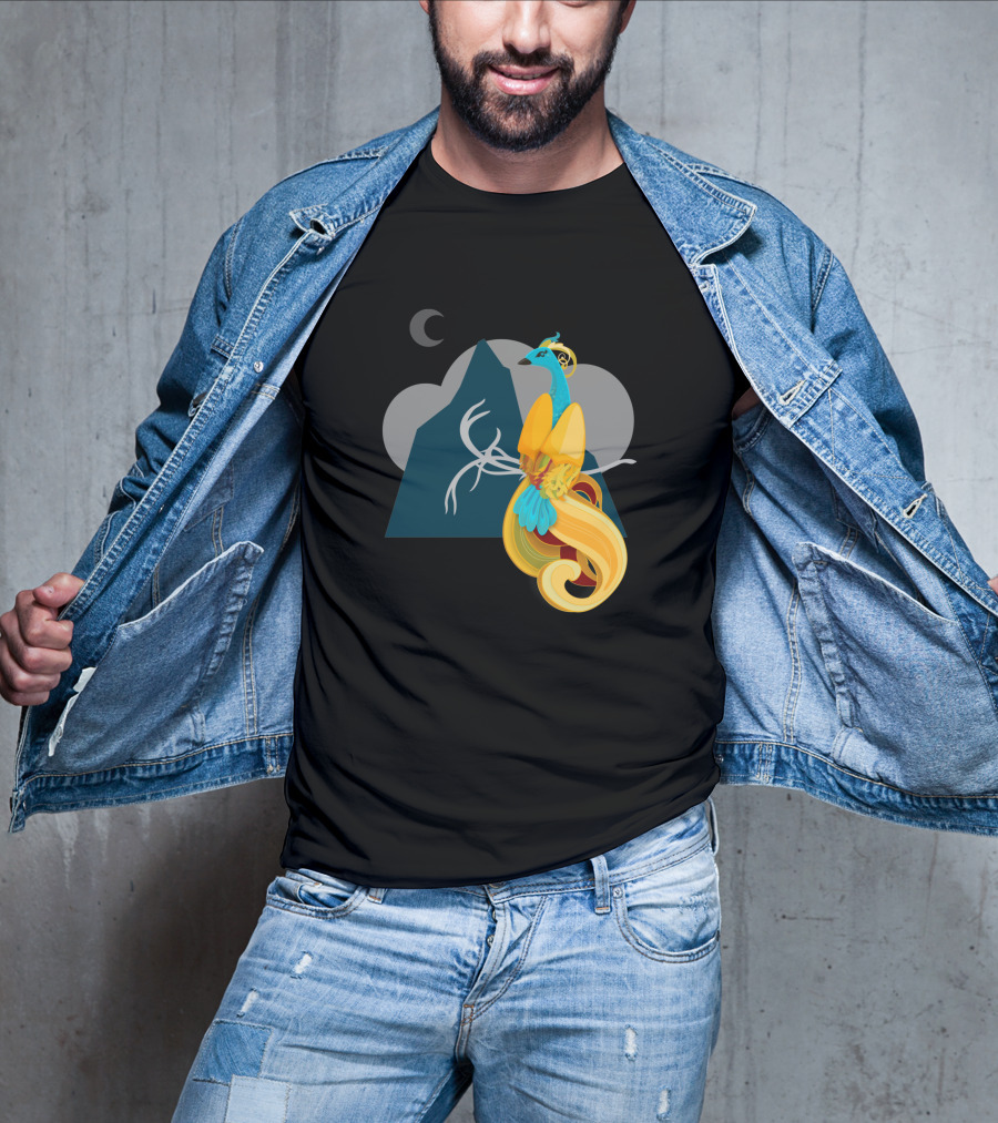 Ibong Adarna Majestic Mountain Moon Scene T-Shirt