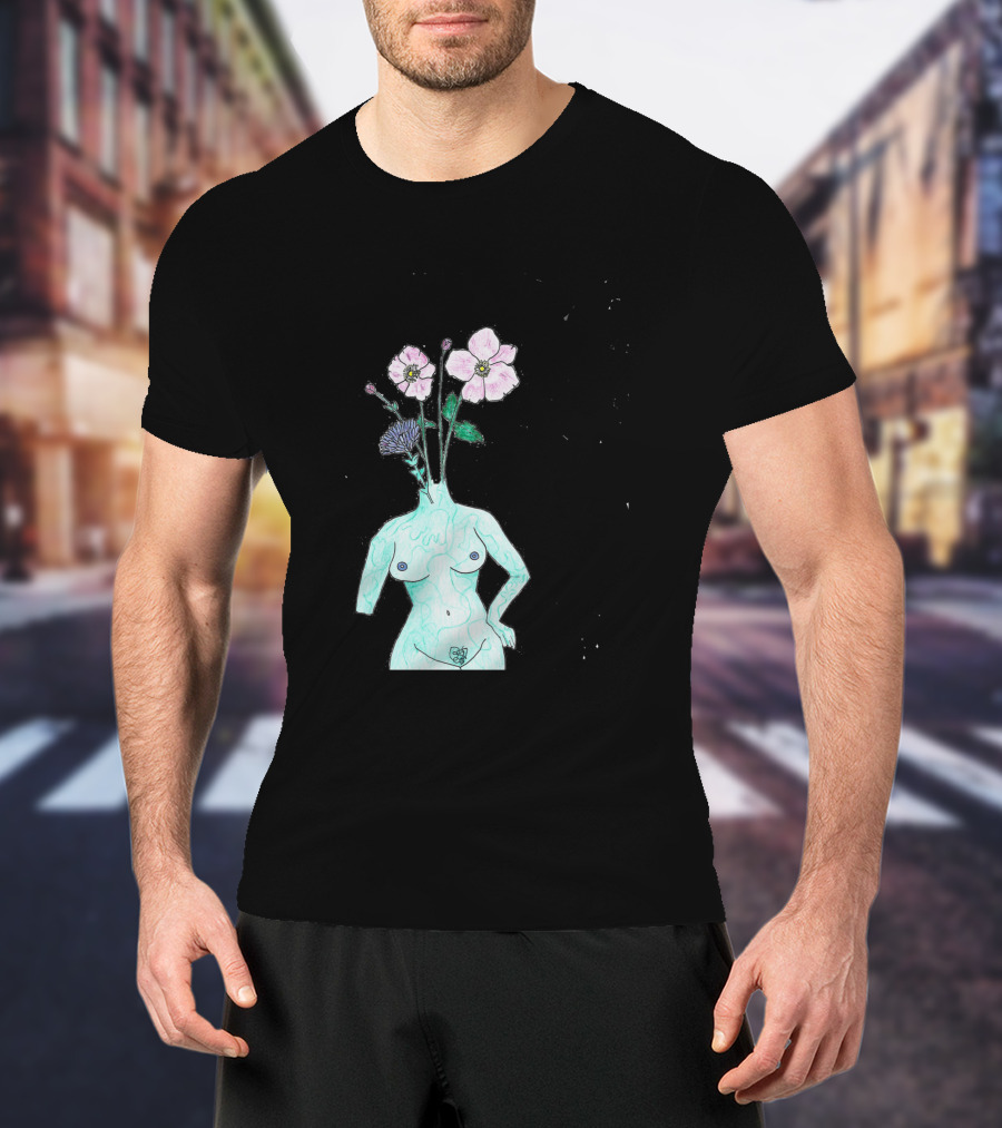Alien Anemone Flower Head Surreal Floral Body T-Shirt