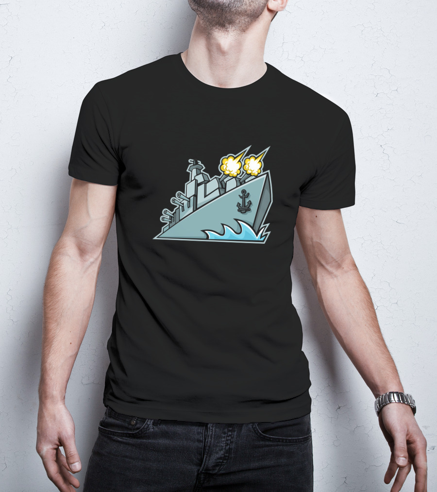 American Destroyer Warship Mascot Explosive Battle Ship 628255 T-Shirt
