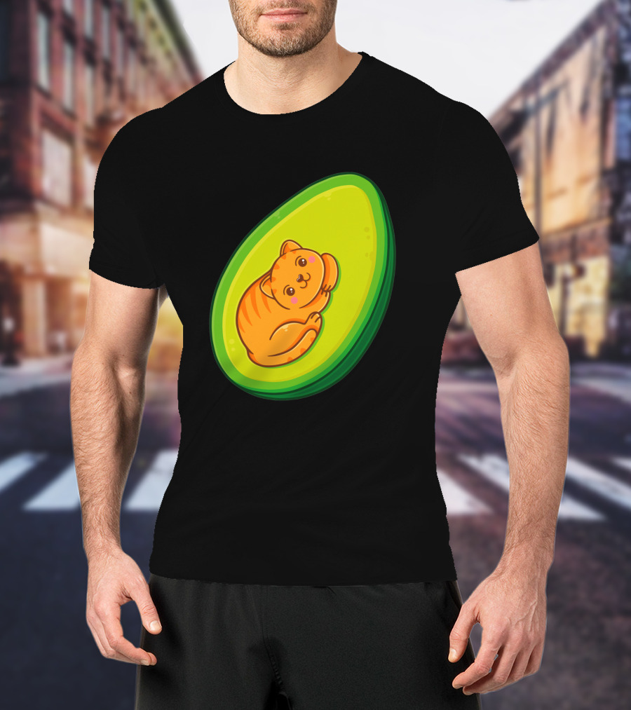 Avocato Cute Cat In Avocado 1635797 T-Shirt