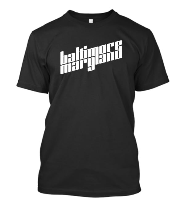 Baltimore Maryland White Typography 60043 T-Shirt