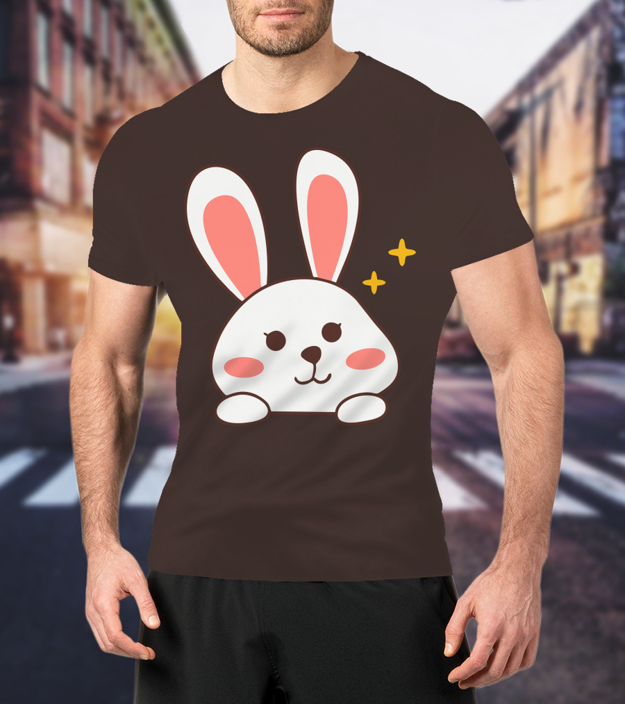 Cute Leveret Bunny Face With Sparkles T-Shirt