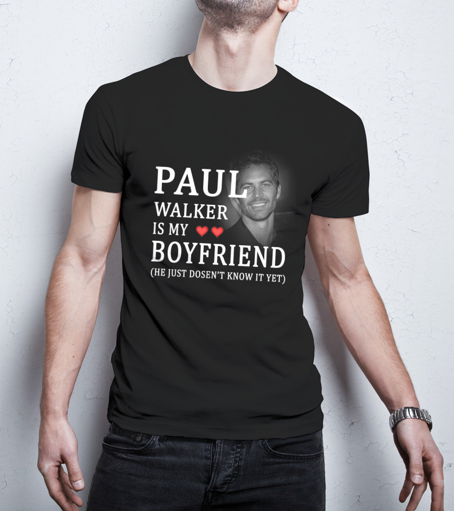 Style FAF 19 Paul Walker Tribute Two Red Hearts T-Shirt