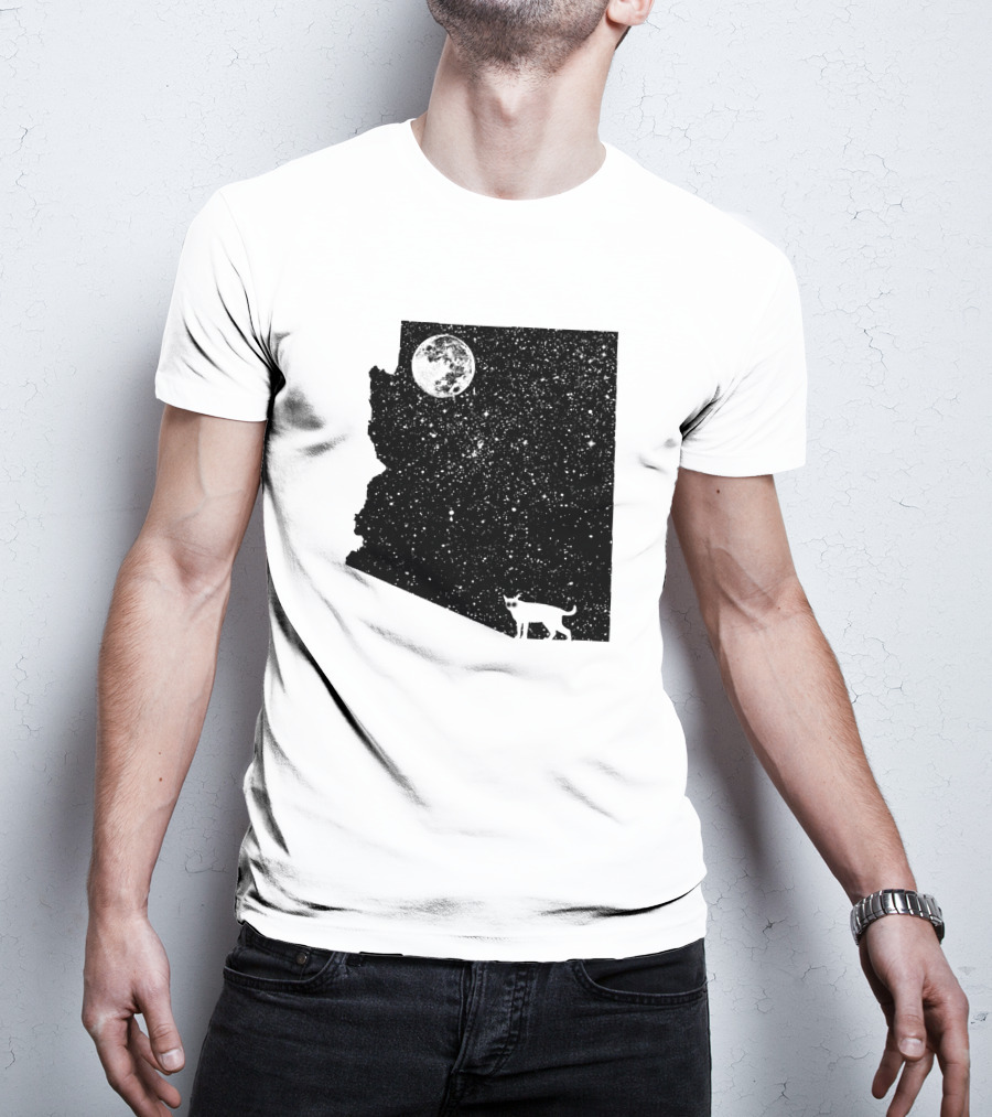 Arizona Cat Moon Silhouette 60047 T-Shirt