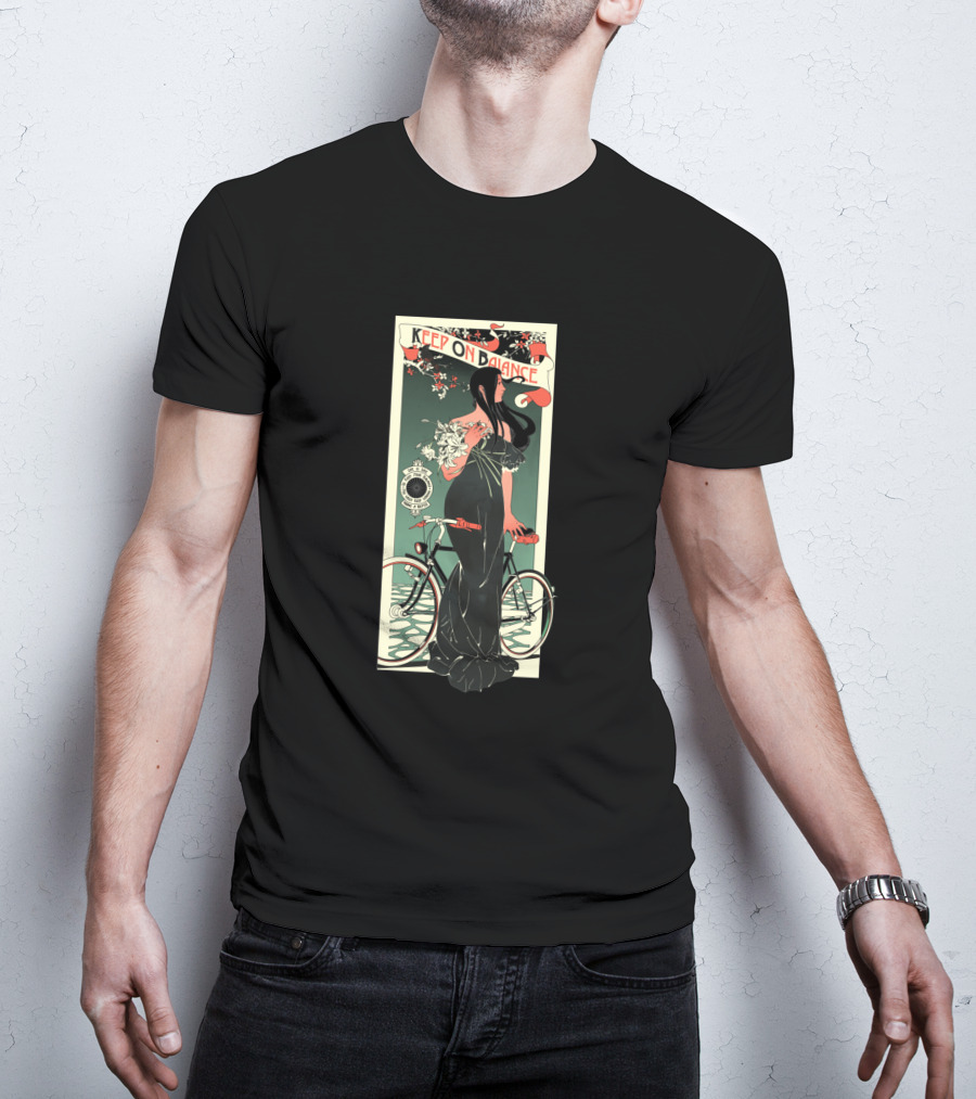 Keep On Balance Bicycle Art Nouveau Woman Vintage 1740788 T-Shirt