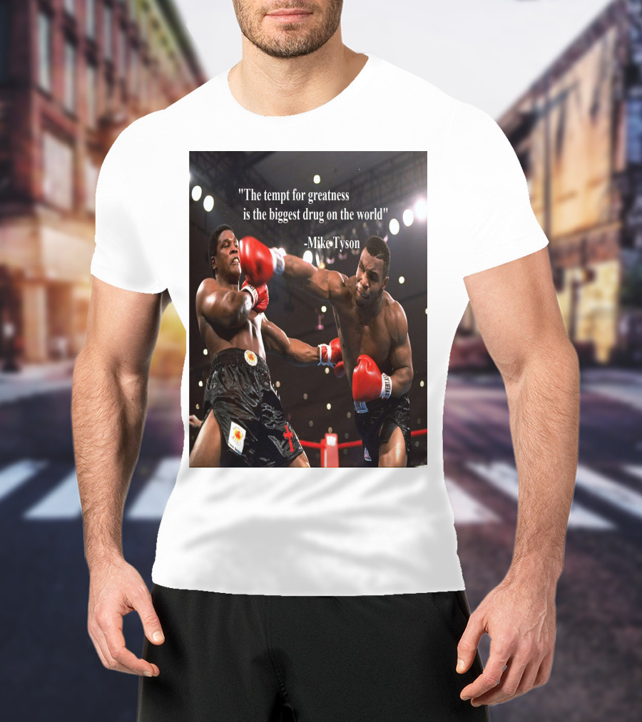 Mike Tyson Famous Quote On Greatness With Boxing Action T-Shirt