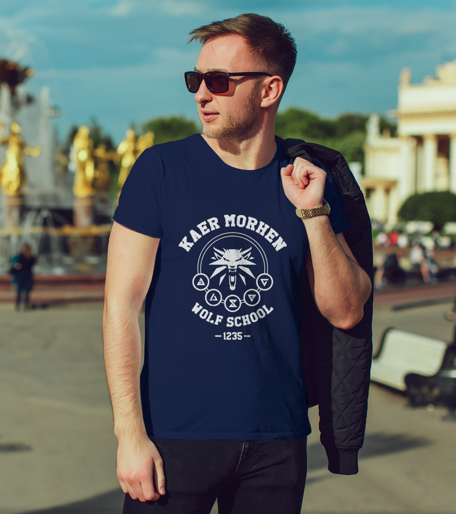 Kaer Morhen Wolf School 1235 JINX Witcher 3 Men's Signs Of The Witcher T-Shirt