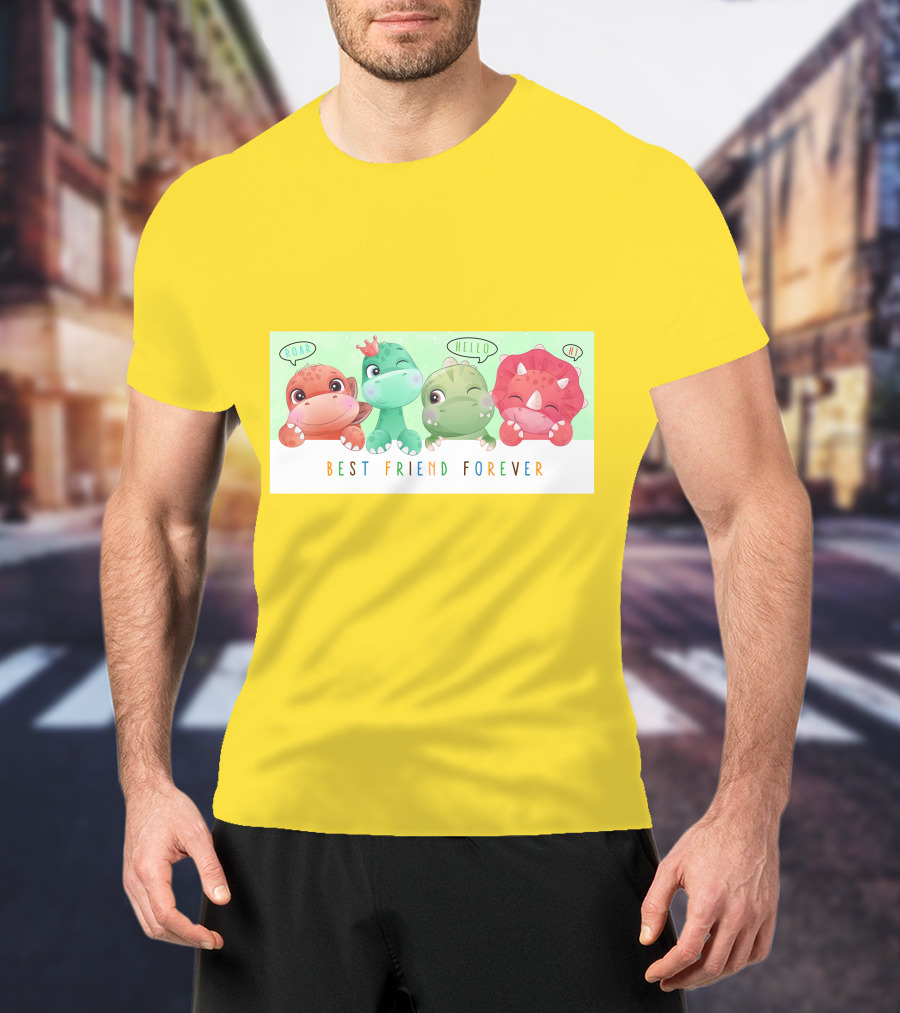 Dinosauria Best Friend Forever Roar Hello Hi T-Shirt