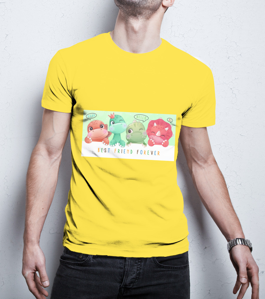 Dinosauria Best Friend Forever Roar Hello Hi T-Shirt