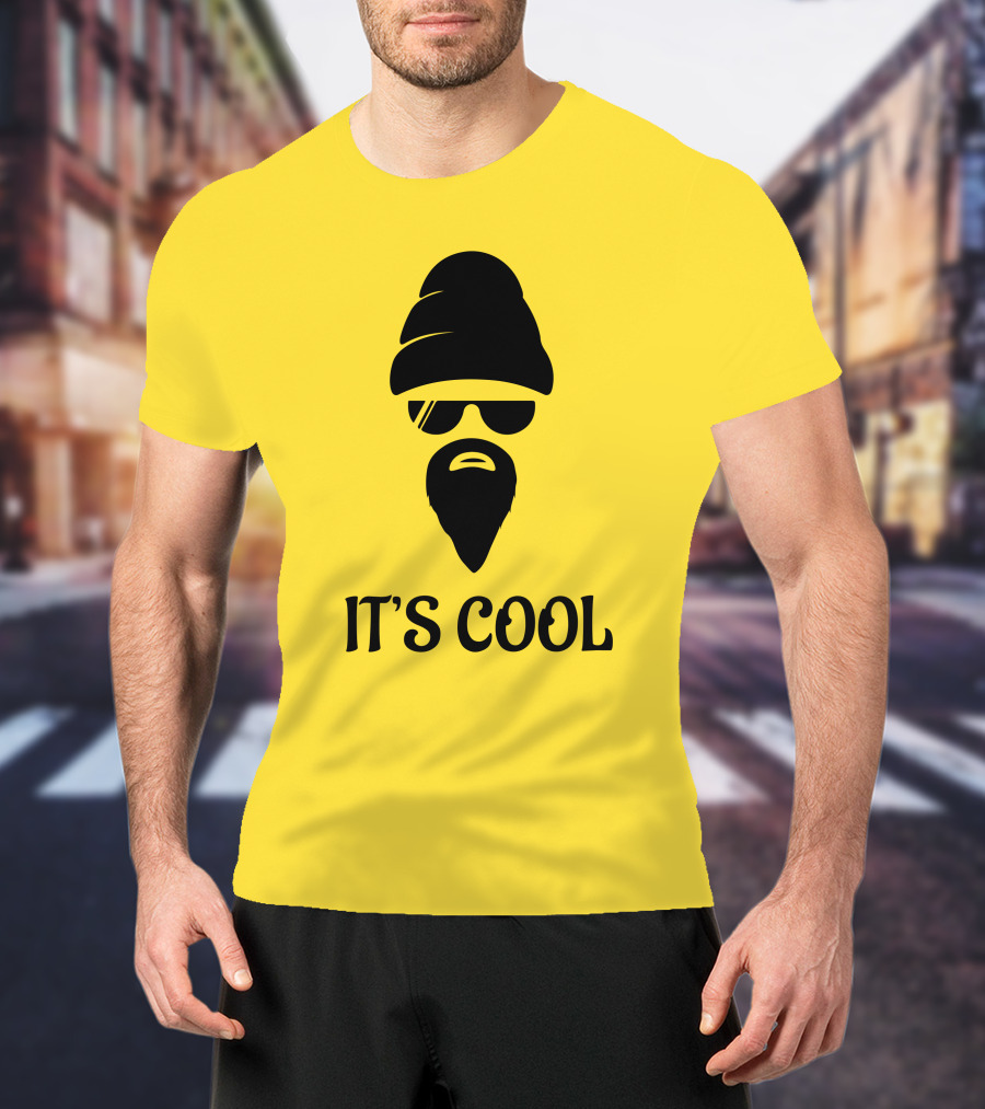 IT'S COOL Bearded Face Sunglasses Beanie T-Shirt