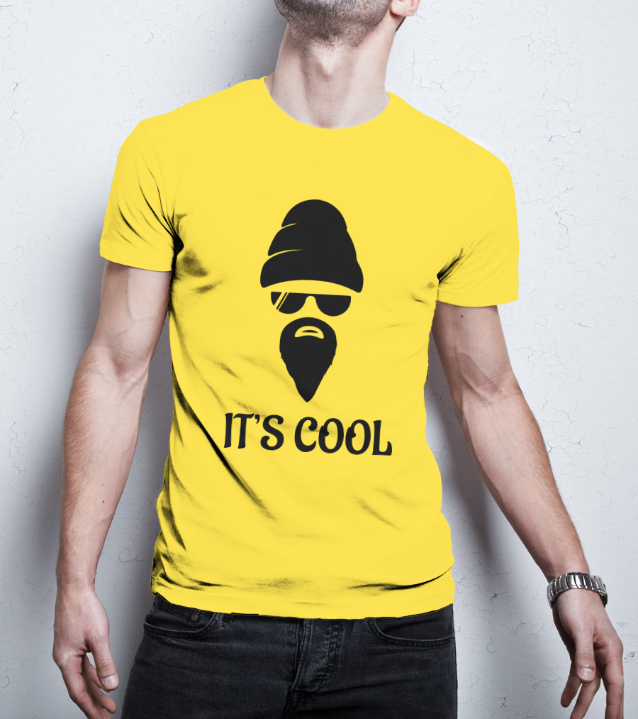 IT'S COOL Bearded Face Sunglasses Beanie T-Shirt
