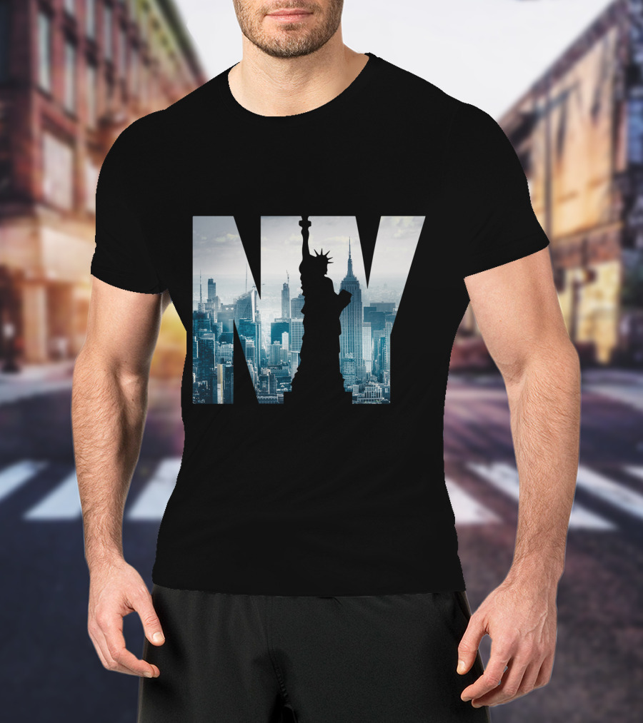 NY New York City Skyline Statue Of Liberty T-Shirt