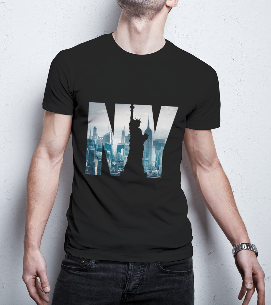 NY New York City Skyline Statue Of Liberty T-Shirt