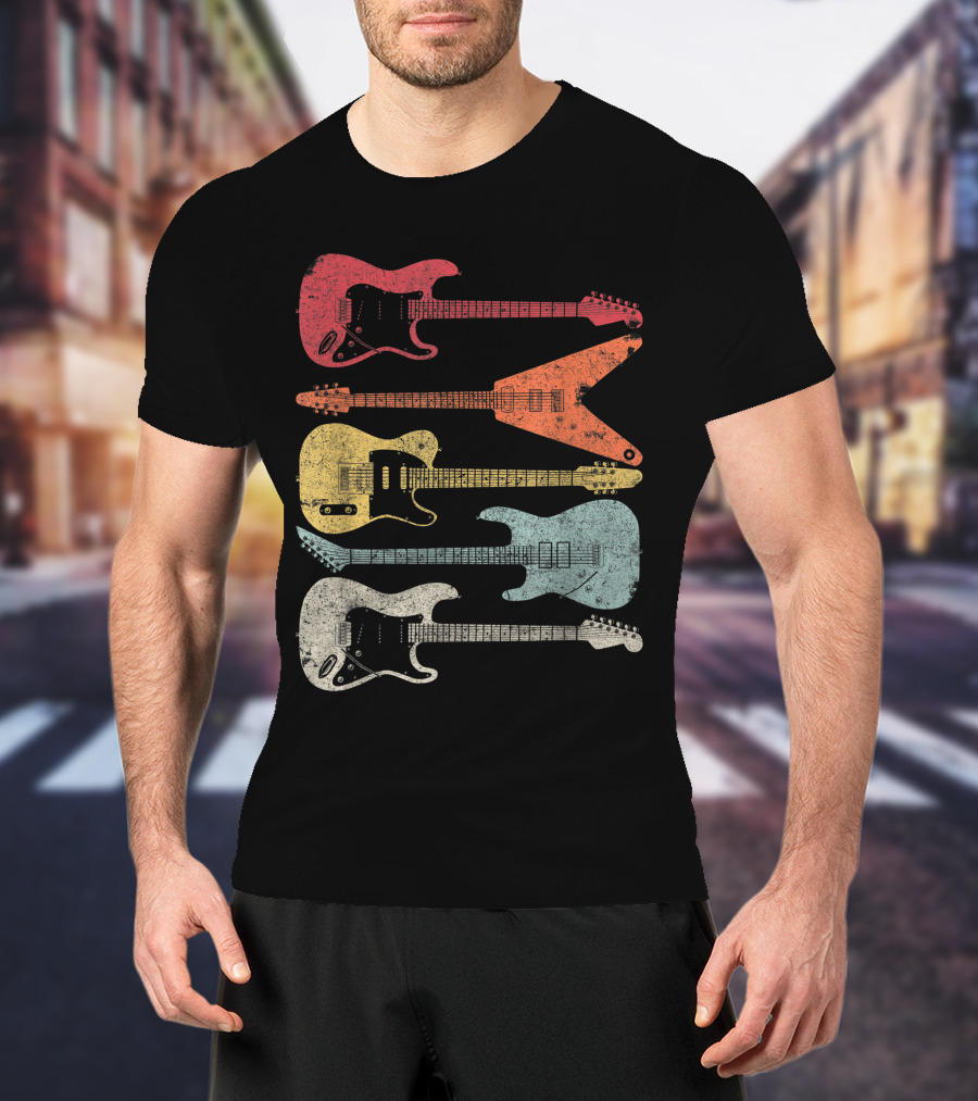 Retro Electric Guitar Collection T-Shirt